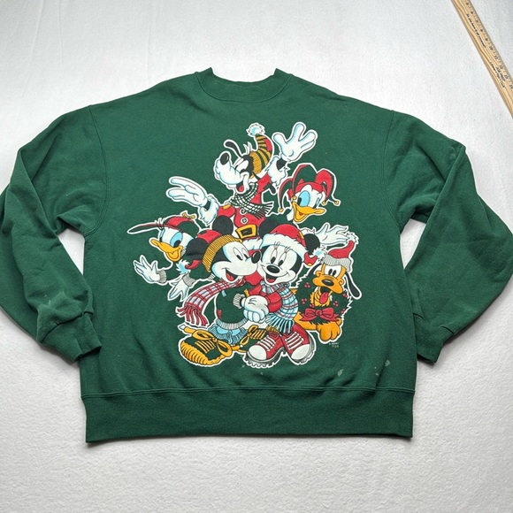 Vintage Mickey Unlimited Jerry Leigh sweatshirt Christmas holiday one size Large - Picture 1 of 10